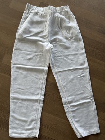H&M Leinenhose, weiss, Gr. S – Ideal für den Sommer!☀️