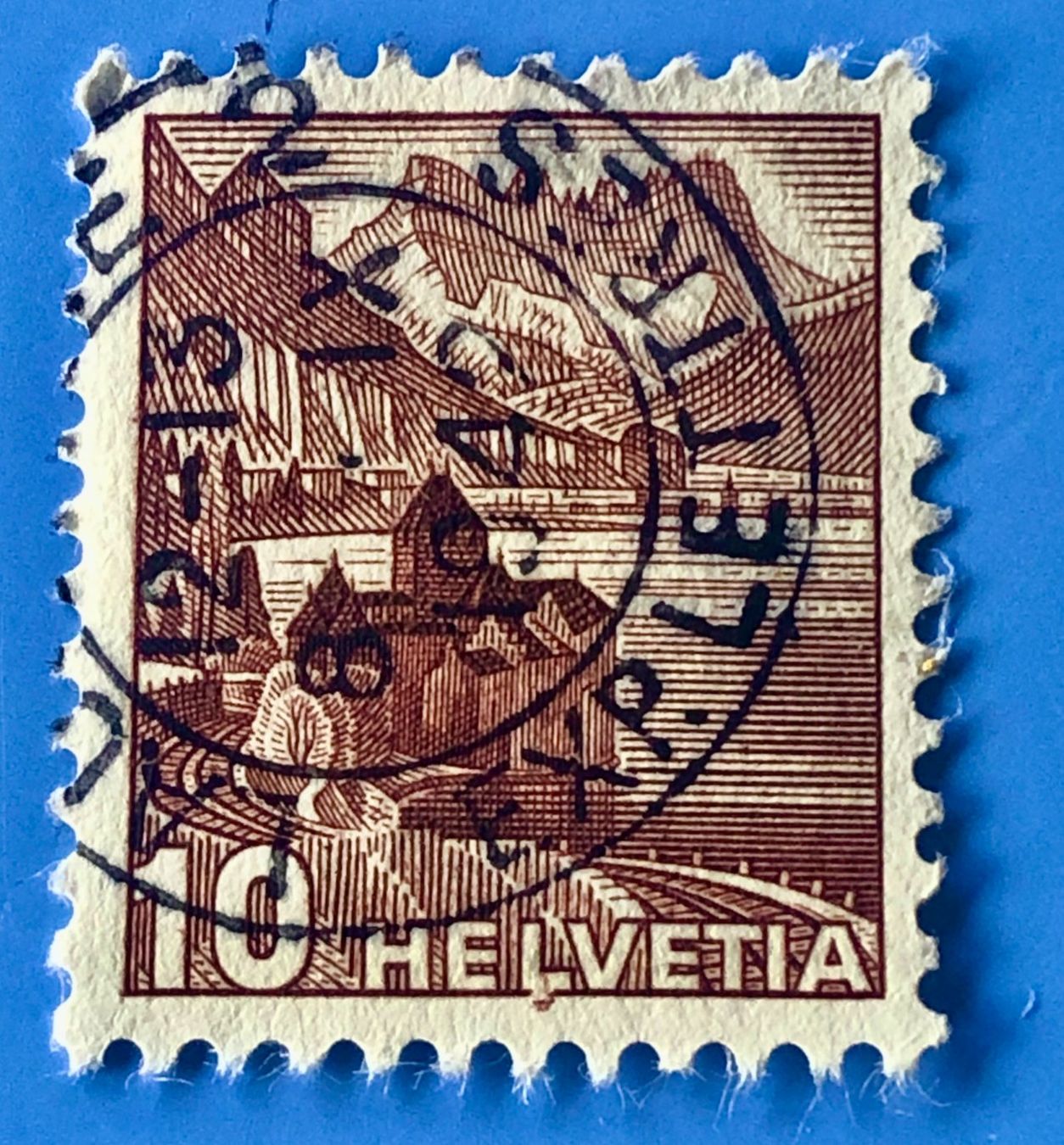 Tutti i francobolli: Landschaftsbilder Stempel   – Usato da Aarau venduto da Billa007