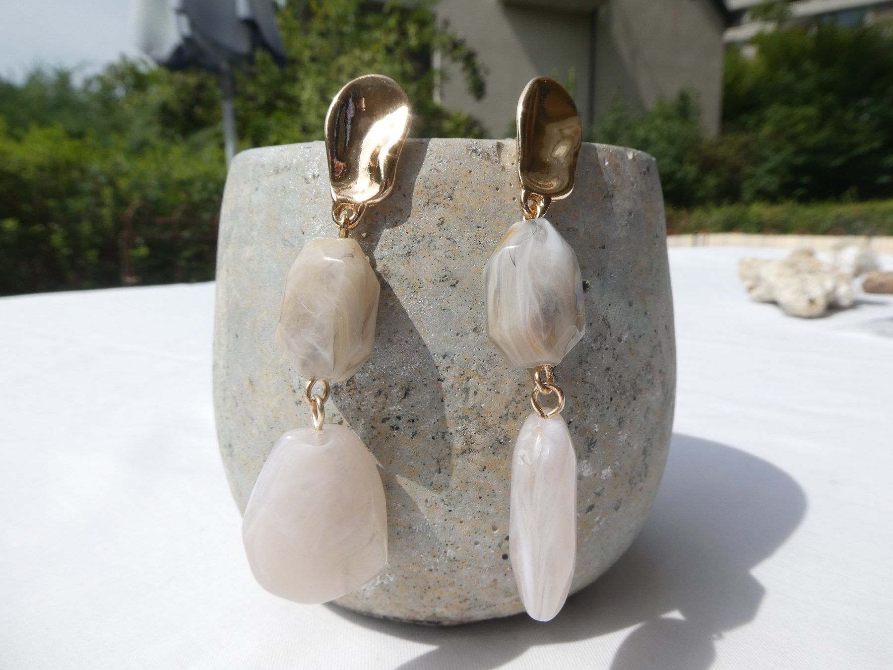 Orecchini pendenti & Orecchini a lobo: Hänge-Ohrstecker, Boho-Style, Modeschmuck / NEU – Nuovo (secondo la descrizione) da Gattikon venduto da kaandooh 1