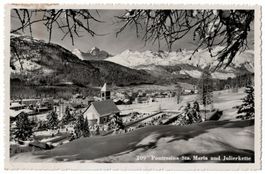Pontresina, Sta. Maria, Julierkette, gelaufen 1956