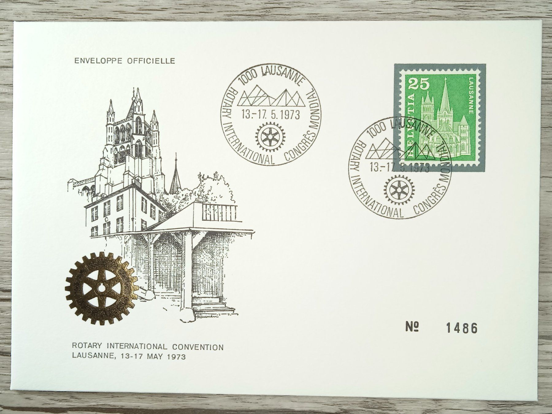 Tutti i francobolli: TR96 Enveloppe + Timbre Suisse 1973 – Usato da Cousset venduto da Patrick_Collections