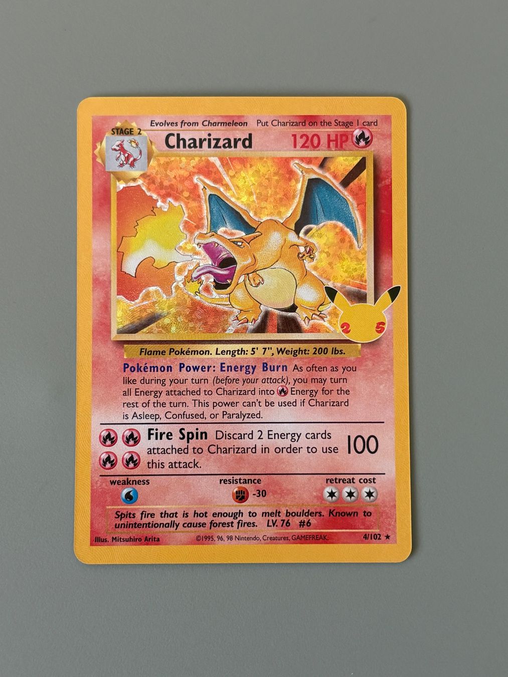 Pokémon Carte collezionabili: Pokemon Charizard Celebrations 25th EN – Nuovo (secondo la descrizione) da Killwangen venduto da future_gohan