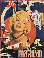 MARILYN  Lithographie Arrachage Monotype de MIMMO ROTELLA