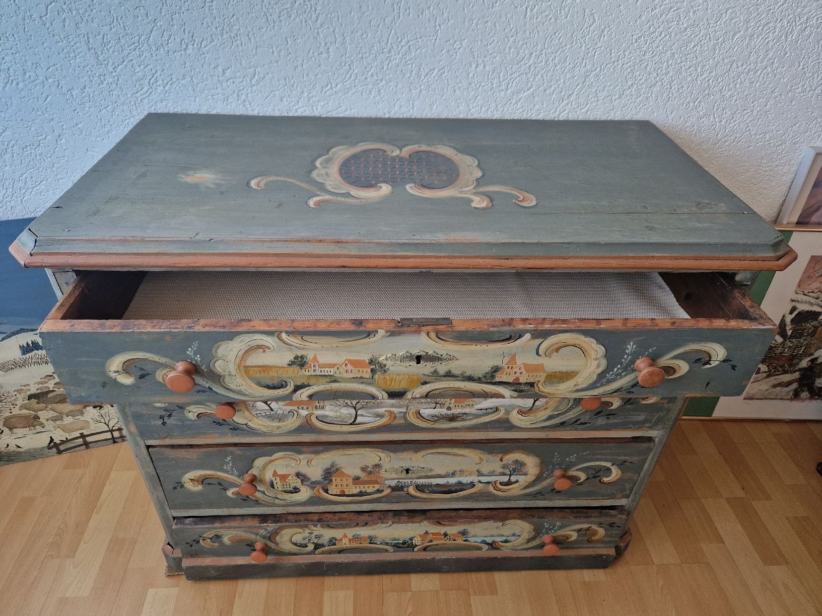 Cassettiere: Handbemalte Bauernkommode, Antik Stil – Usato da Birr venduto da bambam0815 4