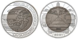 Österreich - Austria 100 Schilling 2001 Mobilität - Bi-Metal