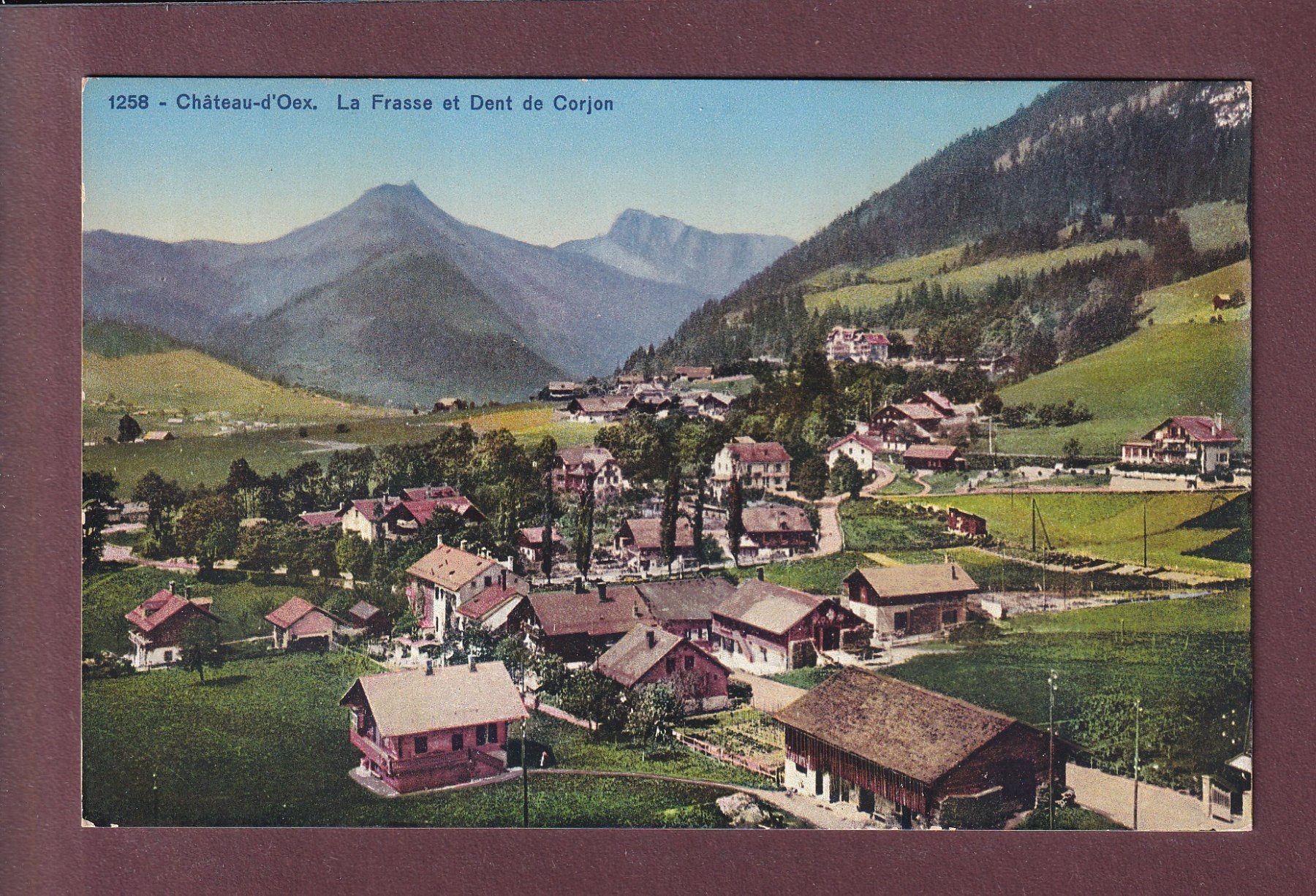 Ansichtskarten: CHÂTEAU D'OEX - La Frasse - Dent de Corjon – Gebraucht aus Pully von nicecards