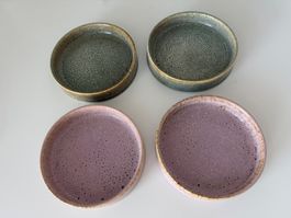 4 Näpfe aus Keramik 15 cm Durchmesser (Designed by Lotte)