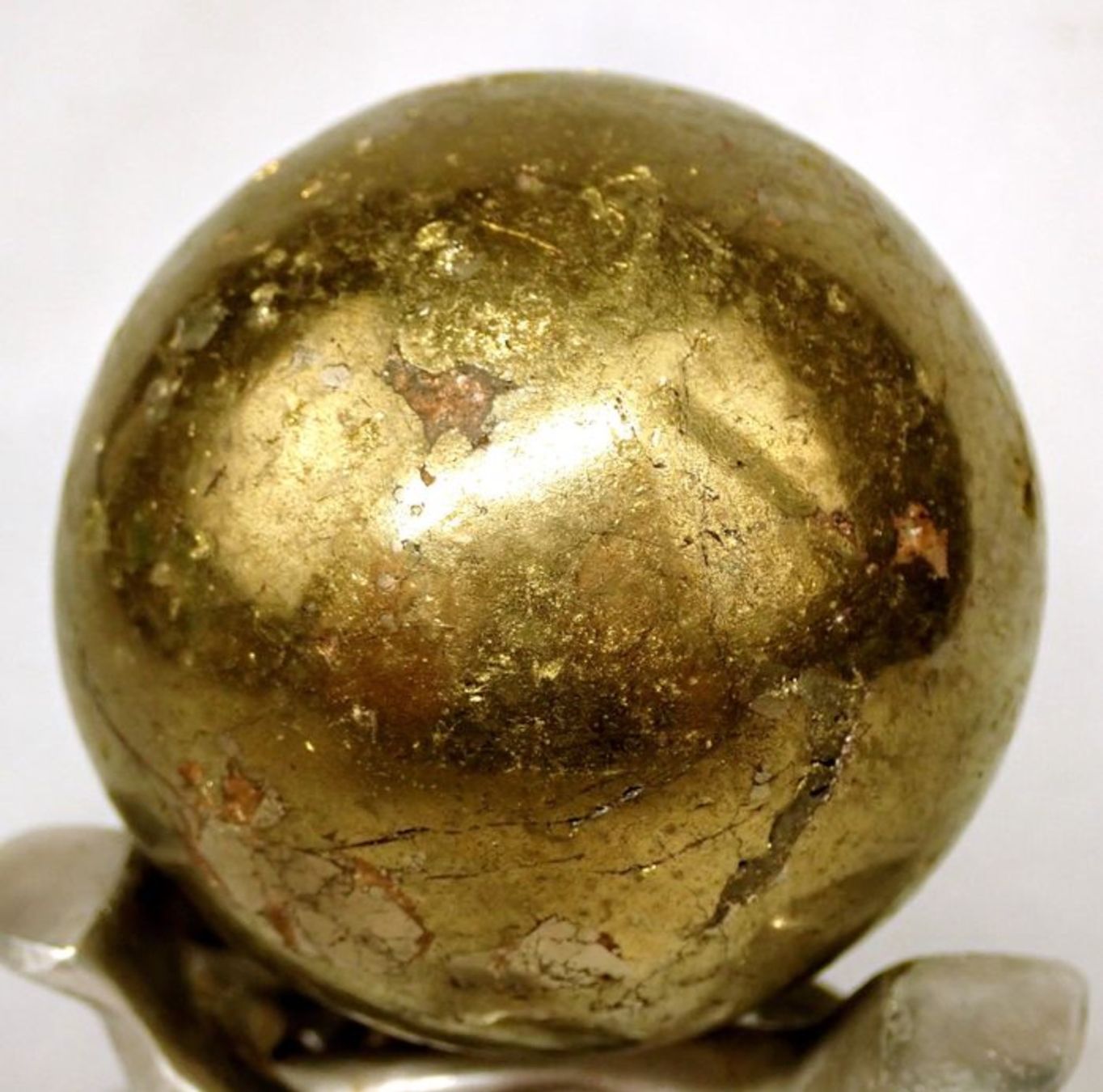 Minerali & Pietre curative: Seltene goldene Chalkopyrit-Kugel – Usato da Winterthur venduto da ArT-78 1