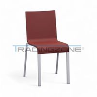 Vitra .03 Stuhl Rot stapelbar – starke Gebrauchsspuren