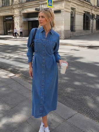 CLOSED Neu Maxi Jeanskleid Gr.S NP 420 Fr