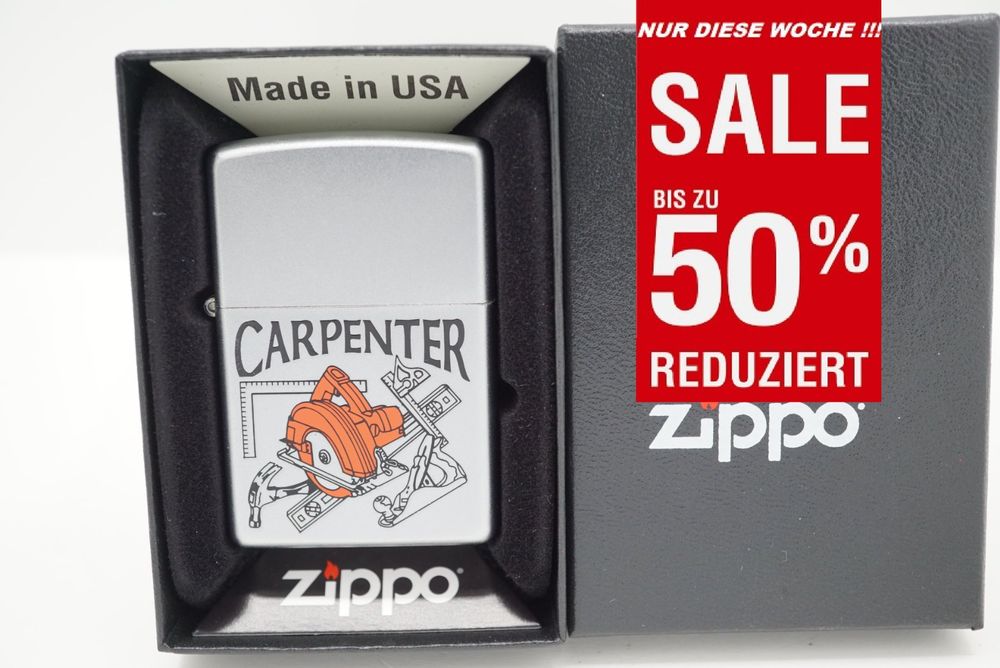 ZIPPO® AT WORK SERIE CARPENTER PRINT 2001 UNGEZÜNDET Kaufen