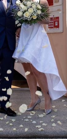 Abito da sposa corto elegante taglia 40/42