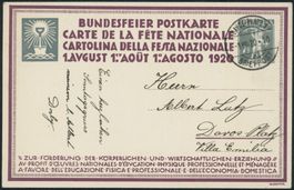 1920 - Pro Patria - Bundesfeierkarte - Davos GRS - 1. August