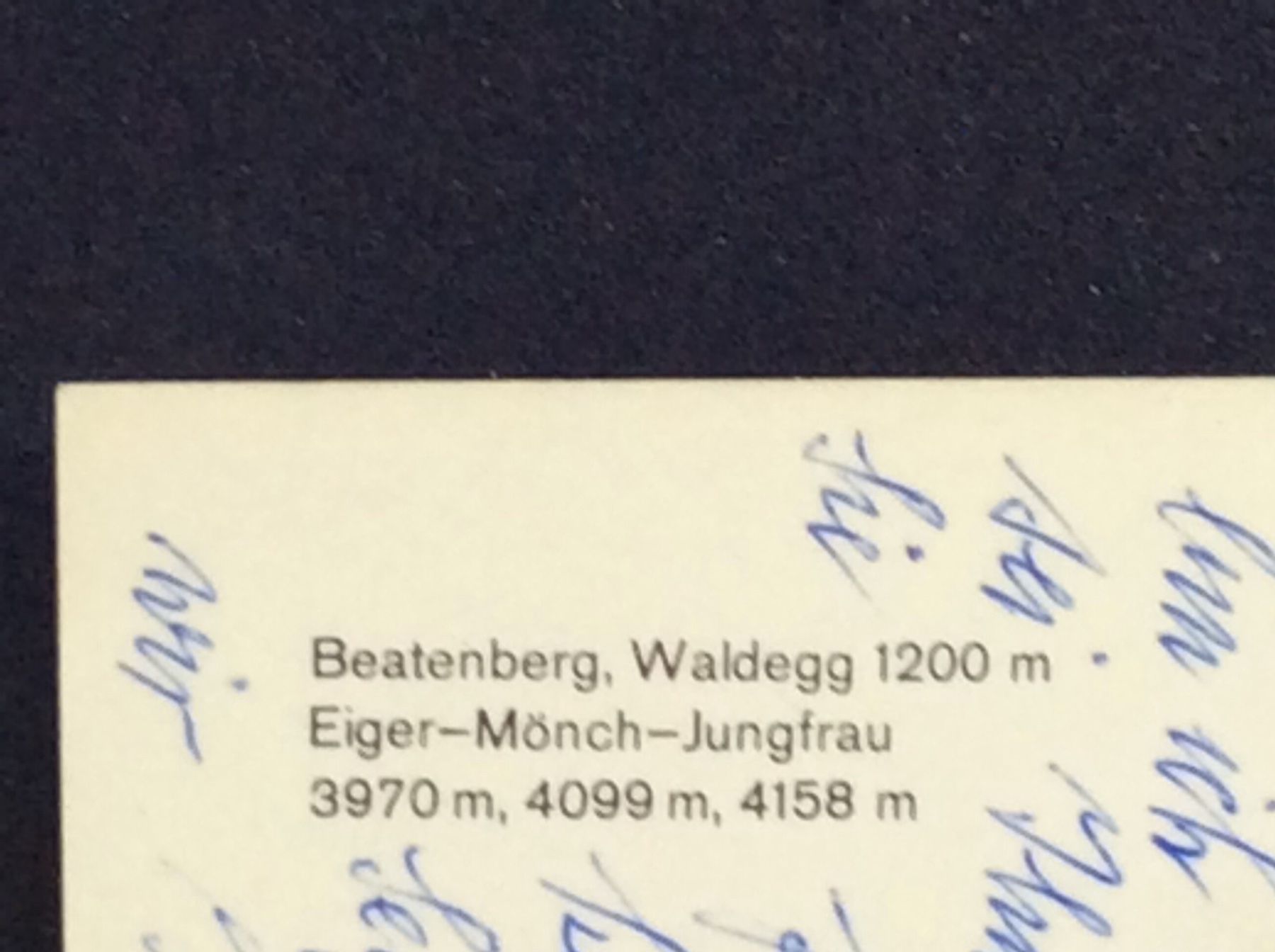 Cartes postales: Beatenberg, Waldegg 1200m, Eiger - Mönch - Jungfrau... – D'occasion à Widnau par Brusi9 1