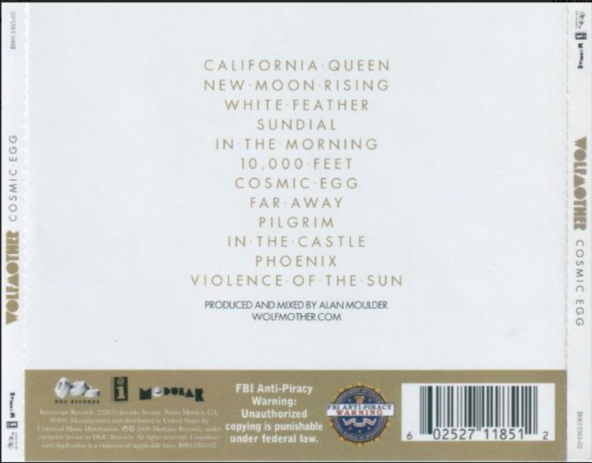 CDs: Wolfmother - Cosmic Egg (TOP-Zustand) – Gebraucht aus Brunnen von Barfly5 1