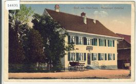 Gruss aus Ober-Seen - Restaurant Grünthal - coloriert
