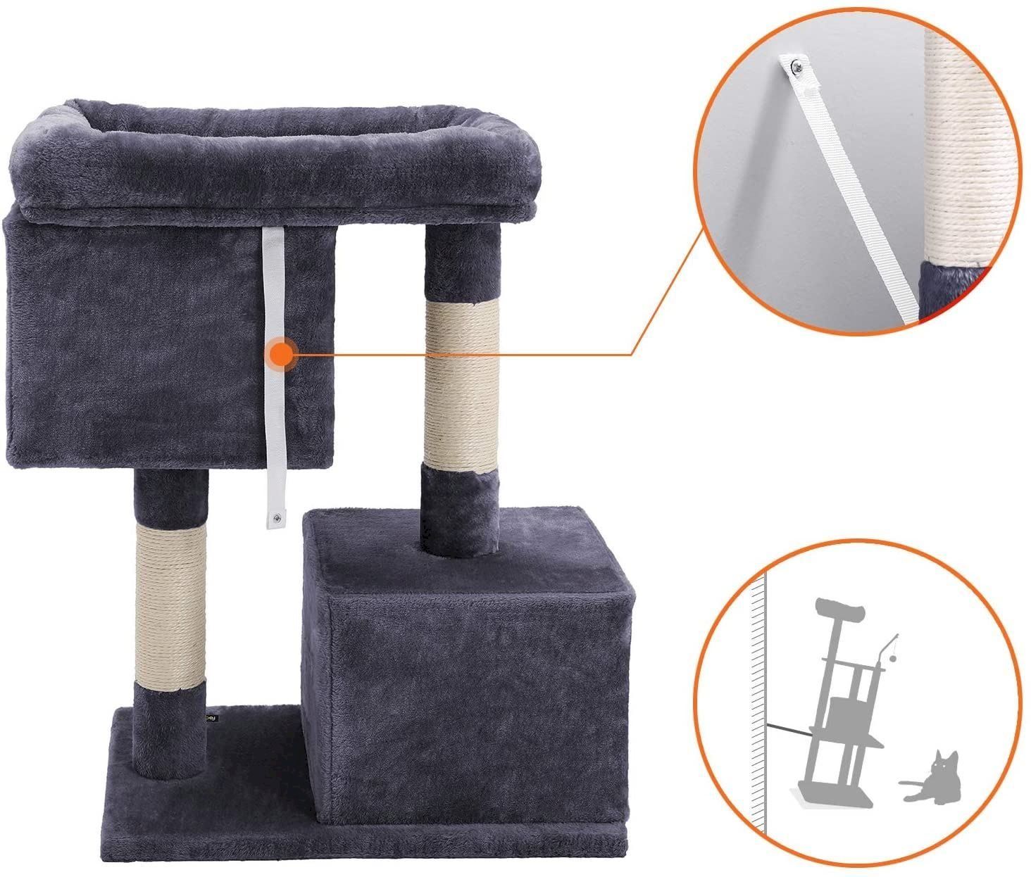 Tiragraffi: FEANDREA Kratzbaum 84 cm rauchgrau – Nuovo e nell'imballaggio originale da Bottighofen venduto da zaap 5