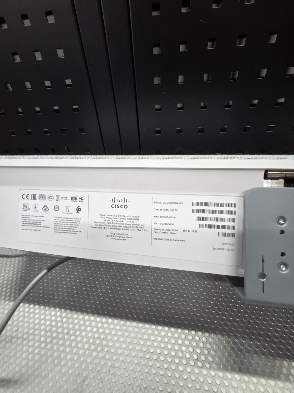Cisco Webex Quad Camera (CS-QUADCAM, Modell TTC8-10) (Gebraucht) in ...