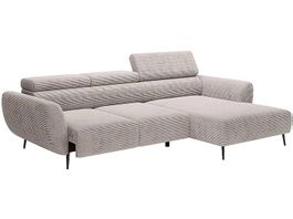 Ecksofa ALISSON  Stoff Beige, elektrisch (Conforama)
