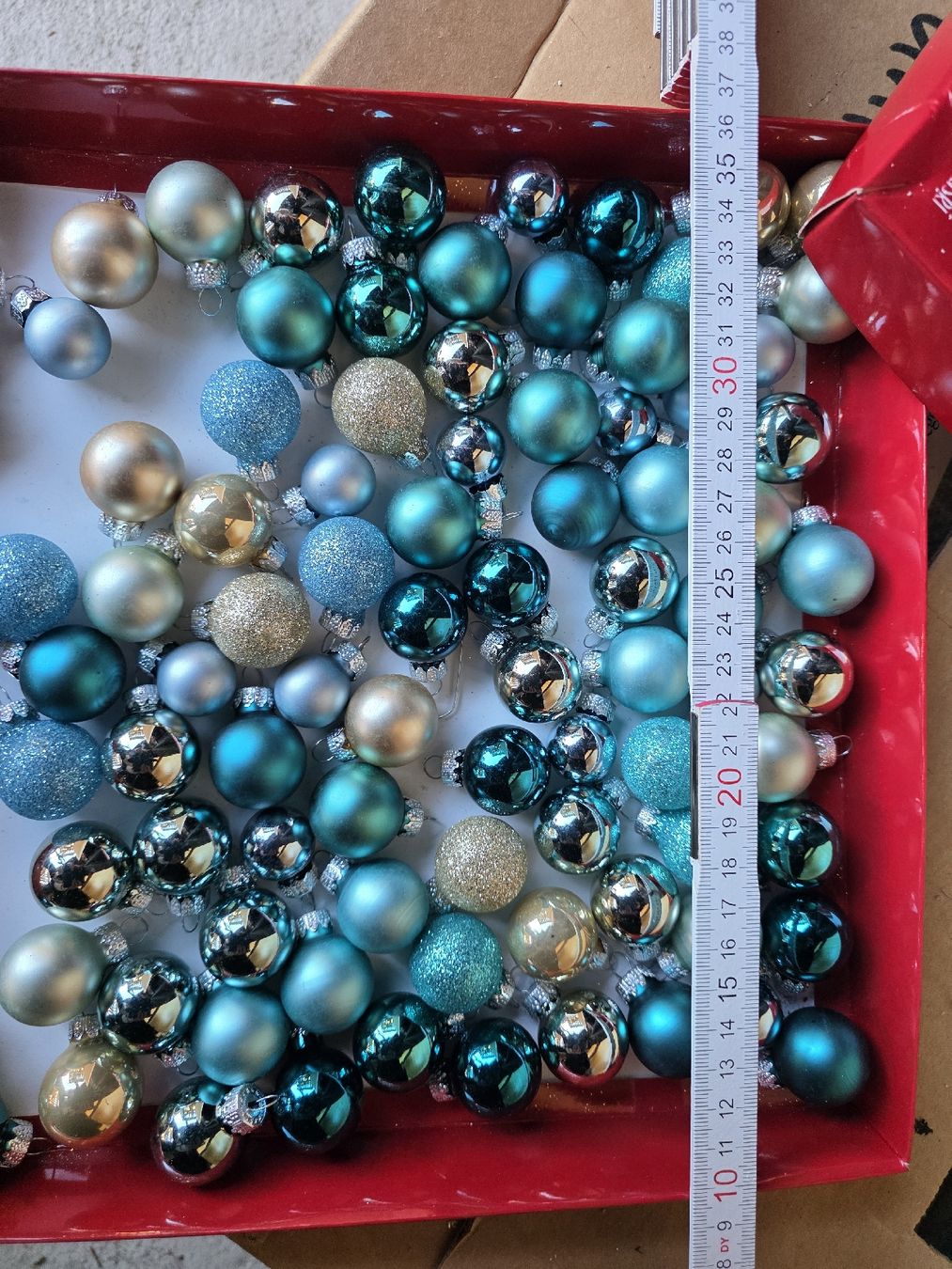 Tutte le decorazioni:  Mini-Weihnachtskugeln  in Blau und Gold – Usato da Schlattingen venduto da Buio79 2
