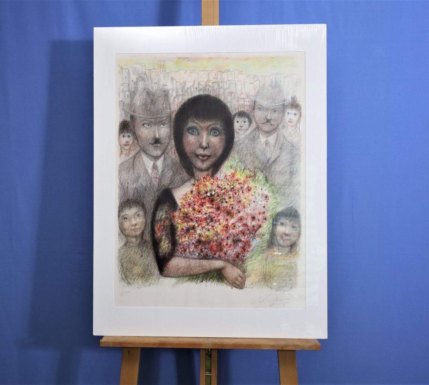 Grafica & Litografie: Edouard Goerg, Farblithographie "Le bouquet de la mariée". – Usato da Zug venduto da Kunst-Fundgrube 4