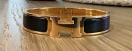 Hermès Armreif, rosegold mit Schwarz – Top Zustand