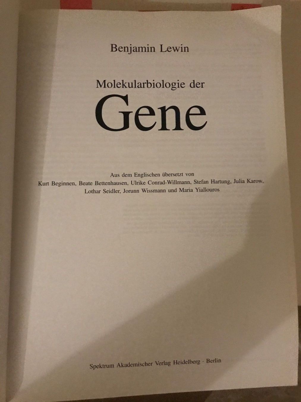 Libri: Molekularbiologie der Gene – Usato da Glattpark-Opfikon venduto da Anahita-R 4