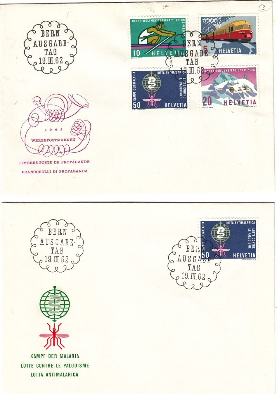 Tutti i francobolli: Fdc Schweiz Serie +Einzeln 1962 5 Stk. – Usato da Herrliberg venduto da Lfrifda