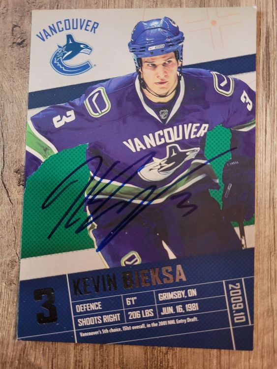 KEVIN BIEKSA ORIGINAL SIGNIERTE AUTOGRAMMKARTE NHL | Kaufen Auf Ricardo