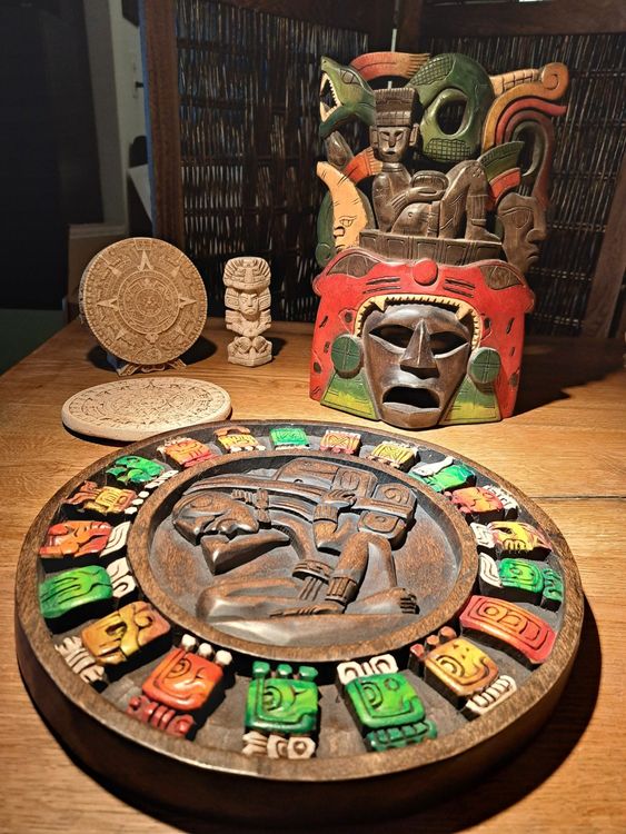 Mexiko Azteken Maya Deko Holz Statuen Figuren Kaufen Auf Ricardo