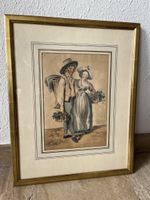 Trachtenbild Aquarell um 1800