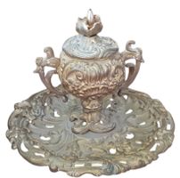 Tintenfass antik Bronze