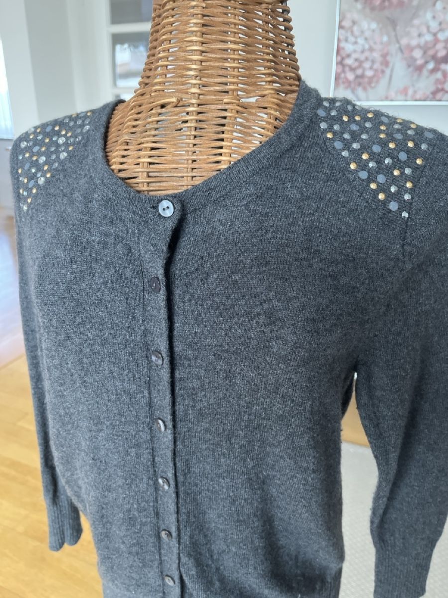 Giacche: Value - Strickjacke, Grau mit Glitzersteinen, 36 – Usato da Solothurn venduto da Bobesch08 1