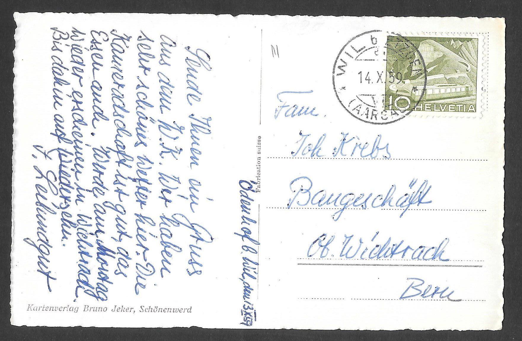 Cartoline postali: Wil bei Etzgen Dorfansicht – Usato da Olten venduto da clotaldi 1