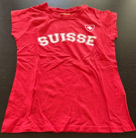 Damen Mädchen T-Shirt, Gr. 152 mit dem Aufdruck: Suisse in R