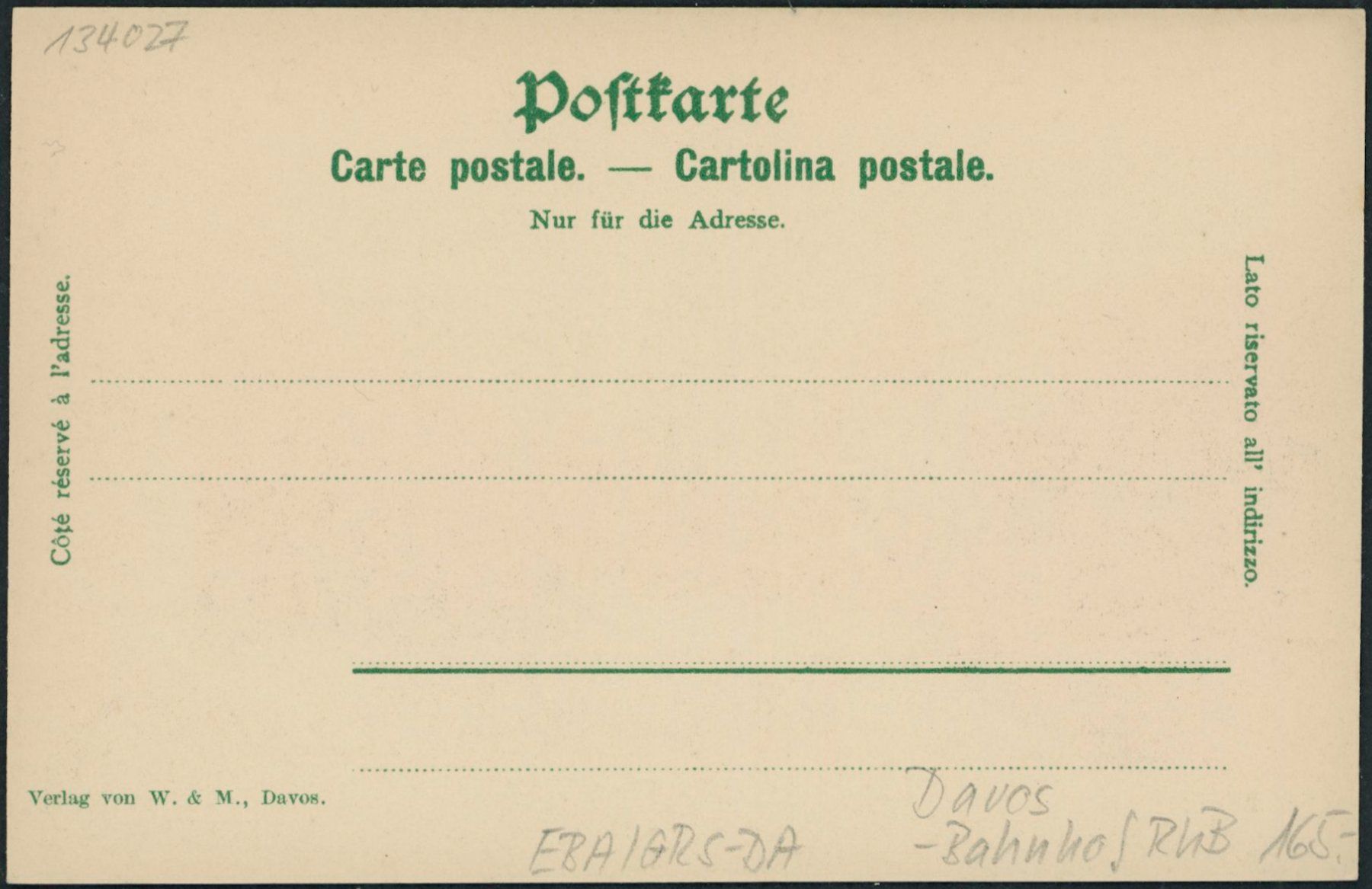Cartoline postali: GRS Davos - Bahnhof - Rhätische Bahn RhB – Nuovo (secondo la descrizione) da Schindellegi venduto da leecollect 1