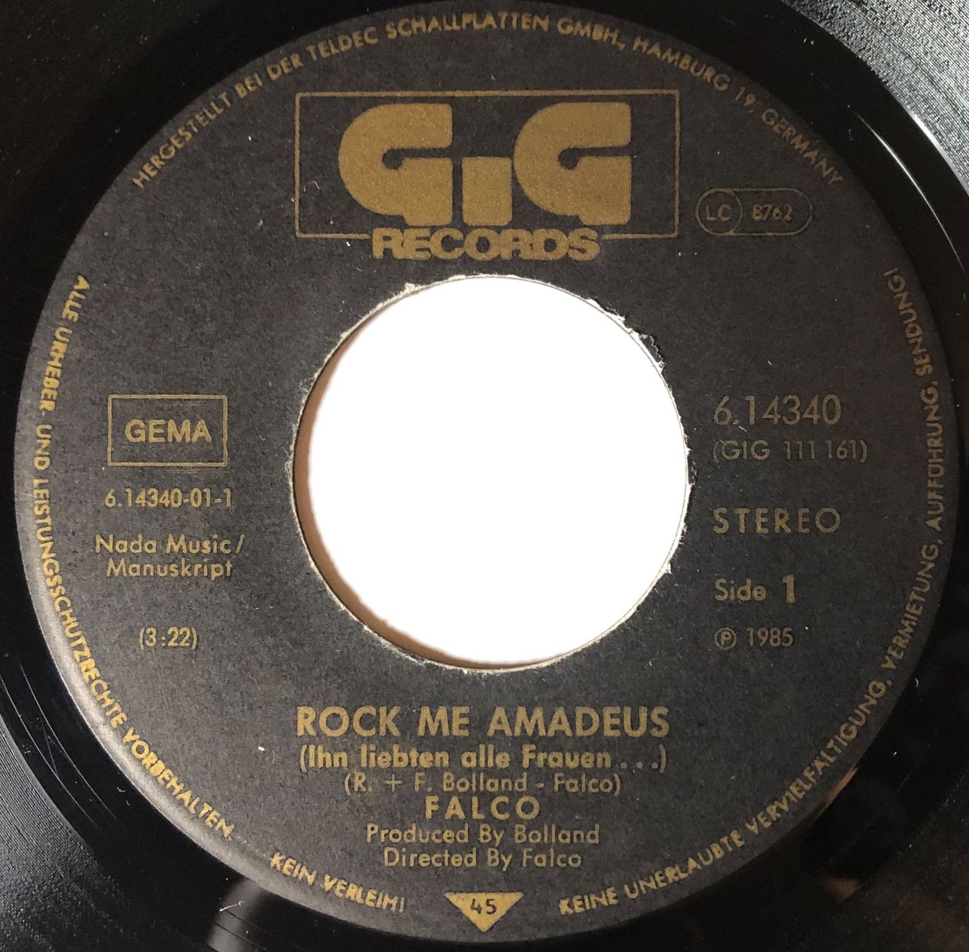 Dischi in vinile: FALCO - ROCK ME AMADEUS – Usato da Poliez-Pittet venduto da Newtown-Records 2