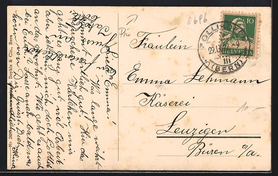 Cartoline postali: Bern, Landwirtschaftliche Schule, Molker – Usato da Berlin venduto da bartko-reher 1