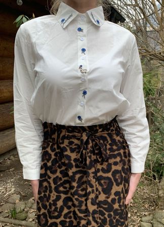 Chic Camicia di cotone,tgM/L-nuovo-elegante e sexy