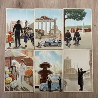 Römische Stadtpolizei – 6 nostalgische Sammelkarten