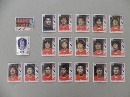 Panini Fussball WM 2006 Fehlliste Korea 492 - 510 Komplett !