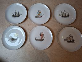 Eschenbach Bavaria Wandteller Schiffe, 6 Stk., Vintage 🚢