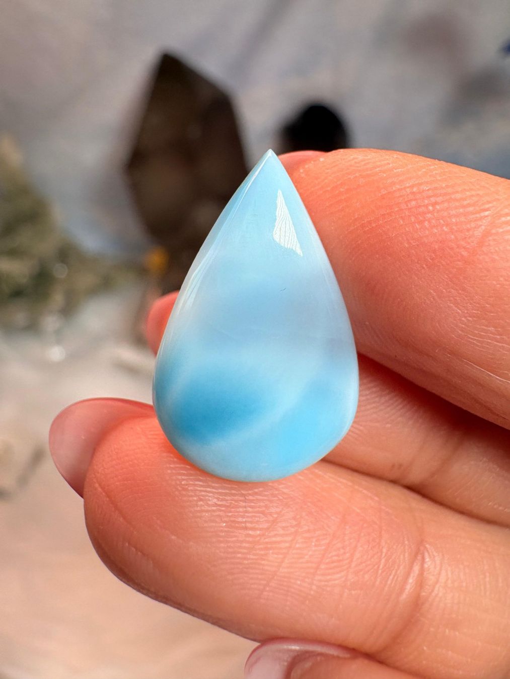 Mineralien & Heilsteine: Larimar Cabochon – Neu (gemäss Beschreibung) aus Neuheim von m.hald