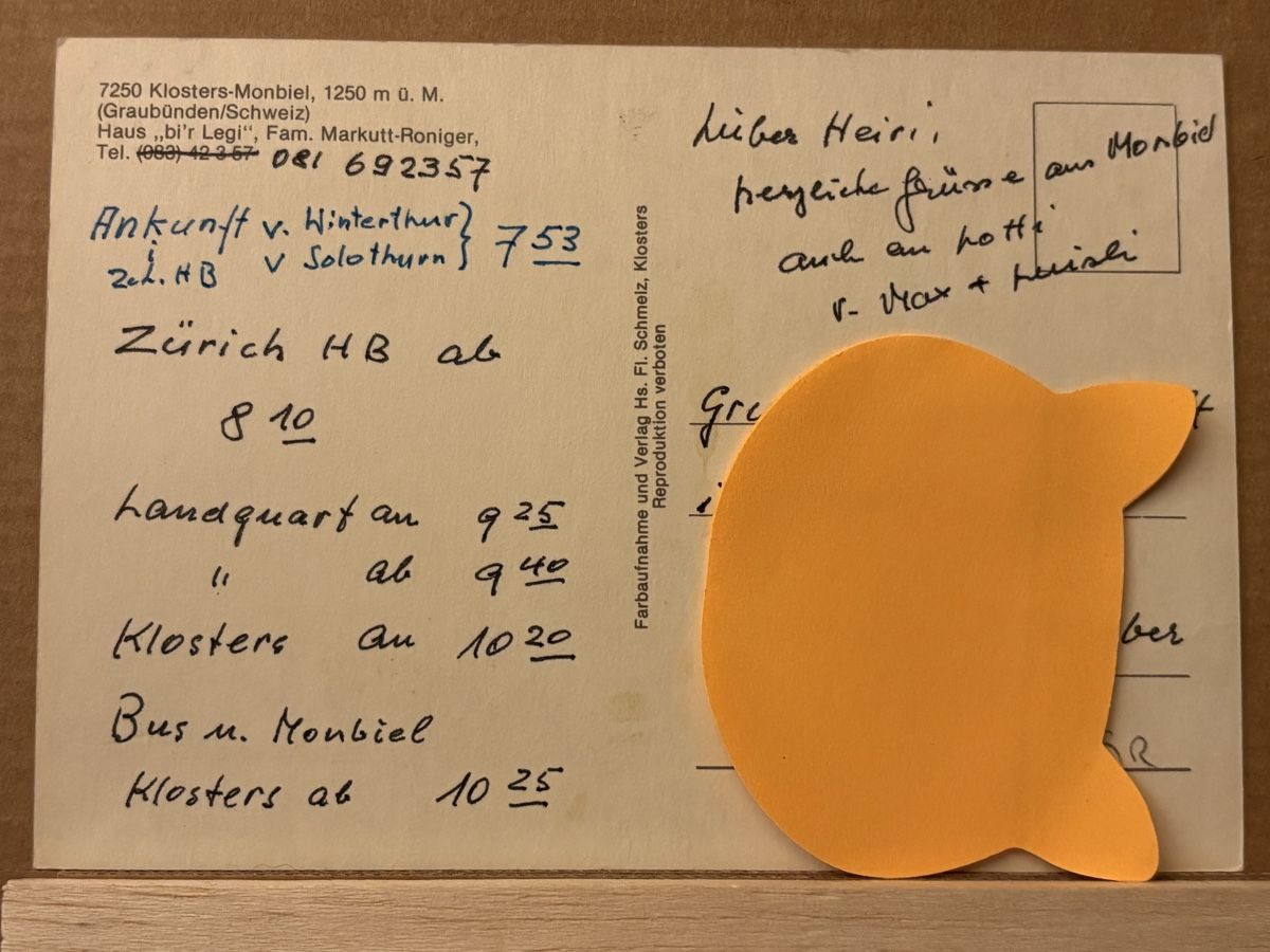 Cartoline postali: AK von Klosters Monbiel – Usato da Rümlang venduto da Kartenpost1 1