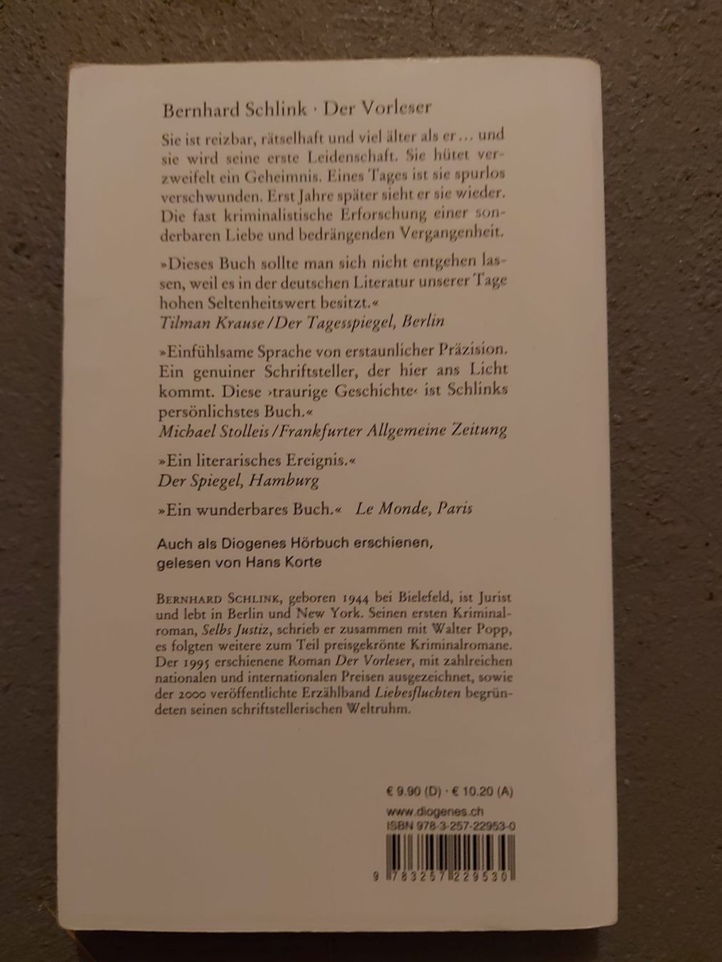 Livres: Der Vorleser - Bernhard Schink – D'occasion à Walenstadt par jan_dcn2 1