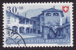Bundesfeier SBK-Nr. 41 (Tessiner Haus 1948) gestempelt