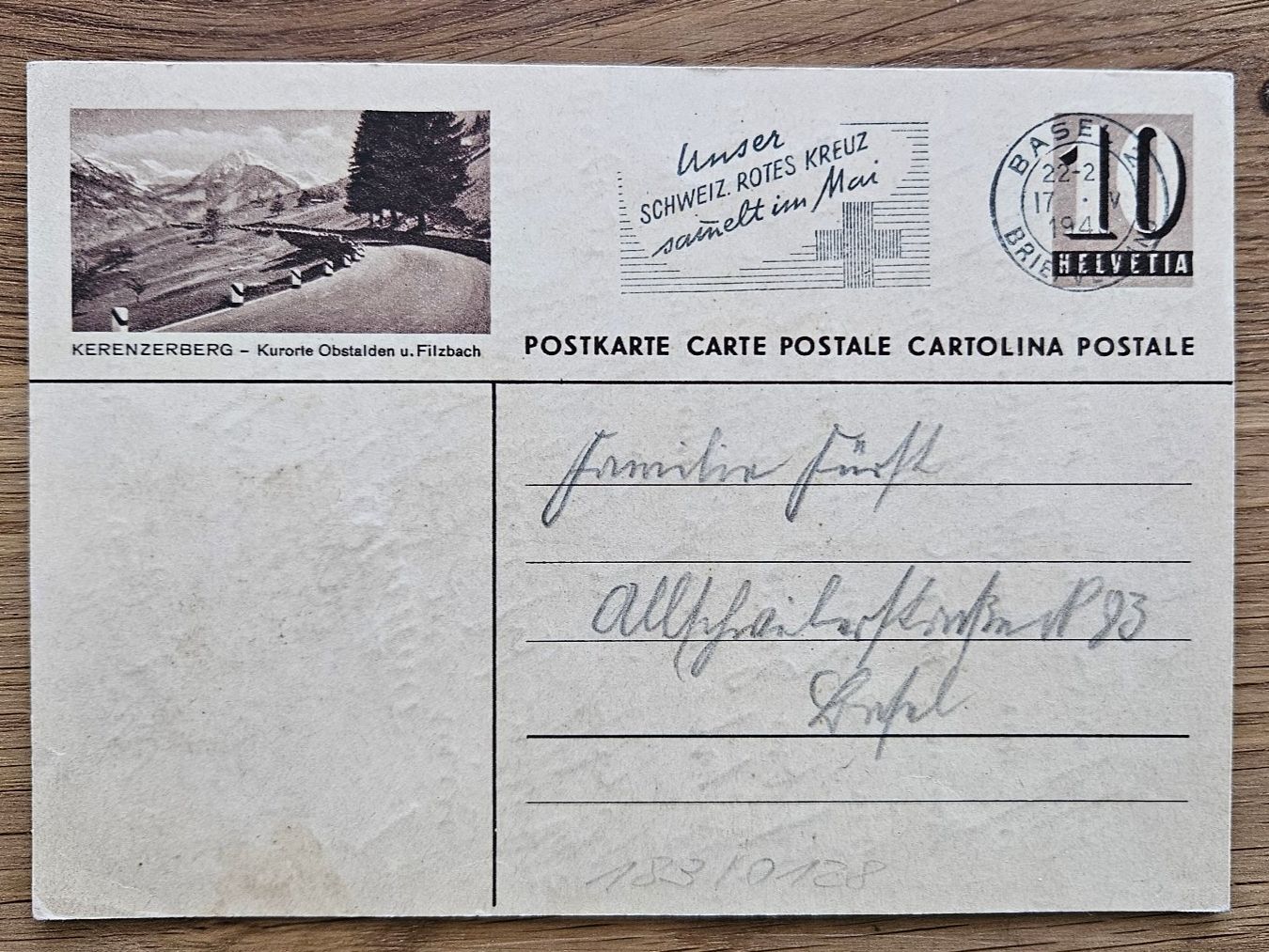 Cartoline postali: Postkarte Kerenzerberg Glarus ab 2.-- – Usato da Buttikon SZ venduto da Marcelr 1