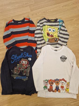 4 Langarmshirts / leichte Pullover 122 / 128