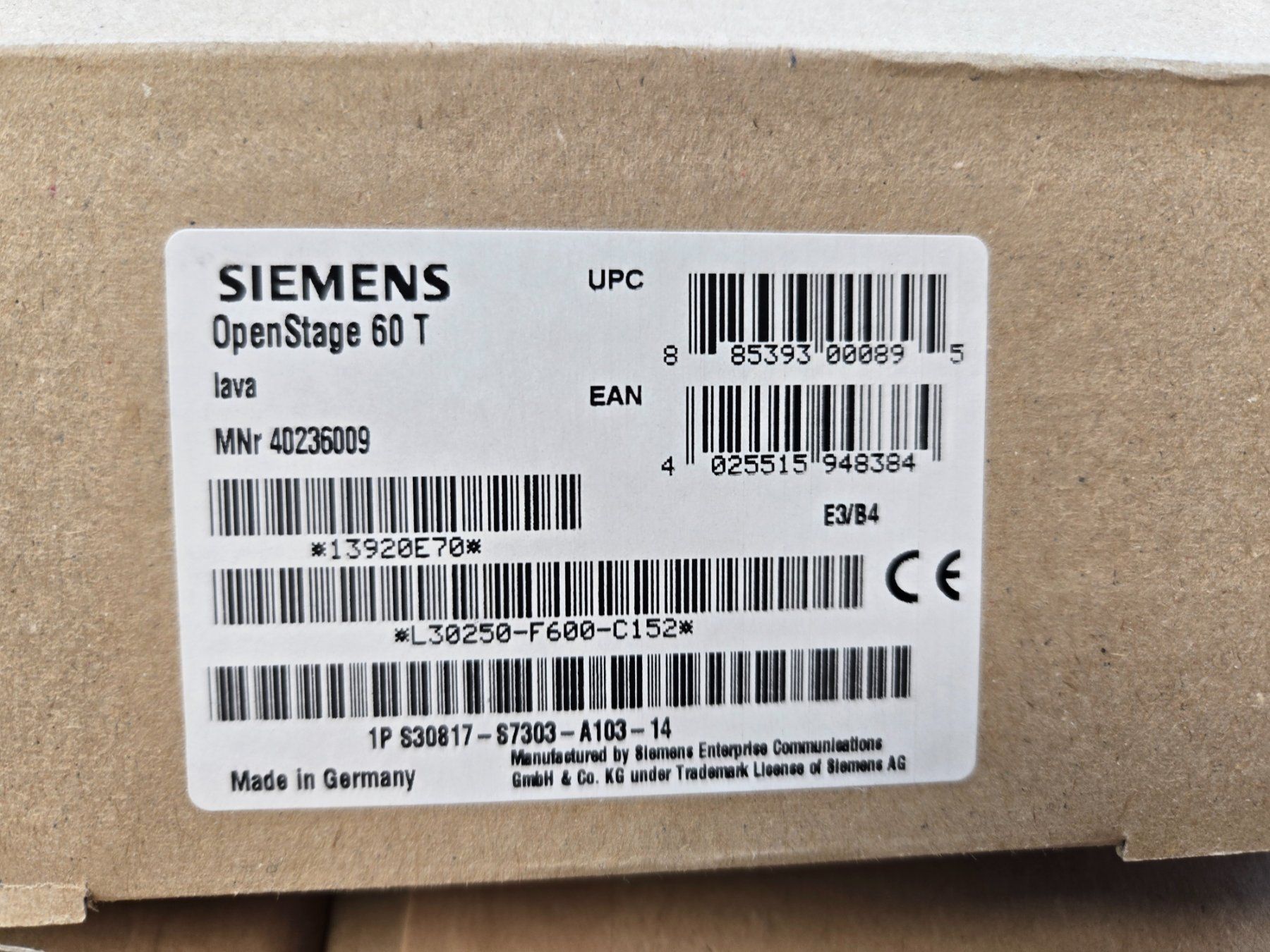 Siemens Telefoni: Telefon  Siemens OpenStage 60T – Nuovo e nell'imballaggio originale da Brunnen venduto da the-swissman 2
