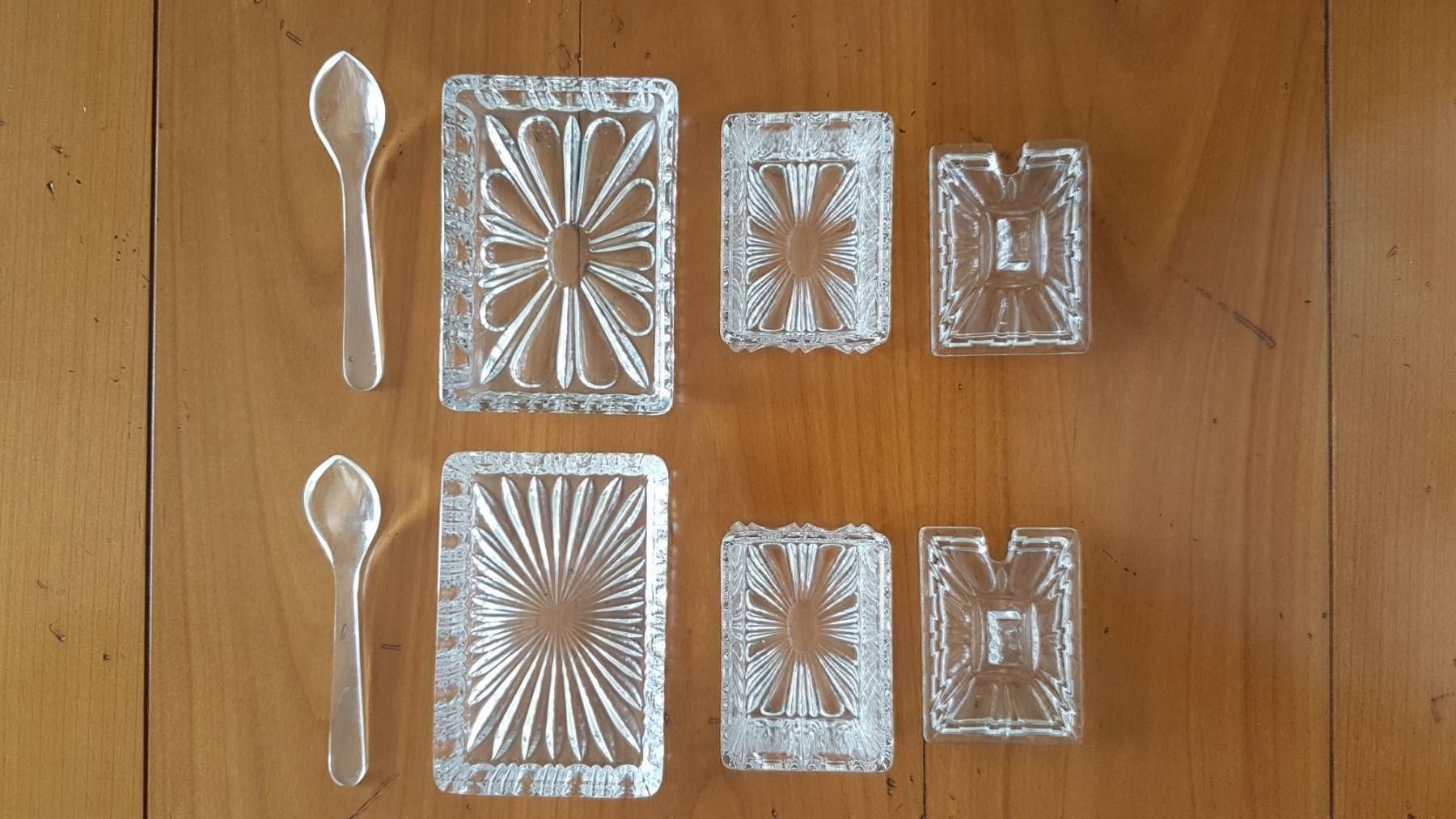 Gläser: Glas-Deckeldosen + Unterteller alt 2 Stk – Gebraucht aus Buchrain von rom_r5bh 5